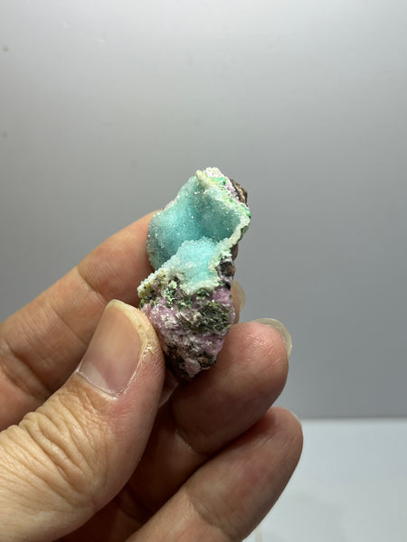 Druzy Chrysocolla With Cobaltoan Calcite Raw Crystals 16g