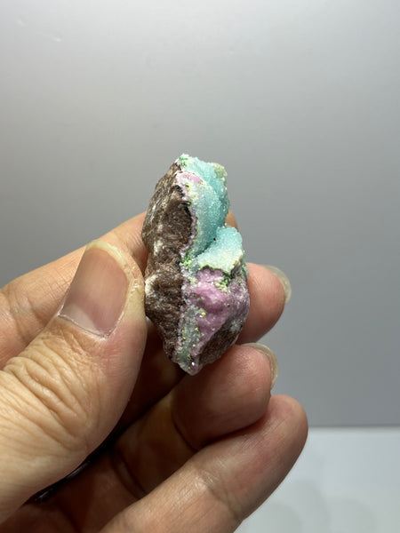 Druzy Chrysocolla With Cobaltoan Calcite Raw Crystals 16g