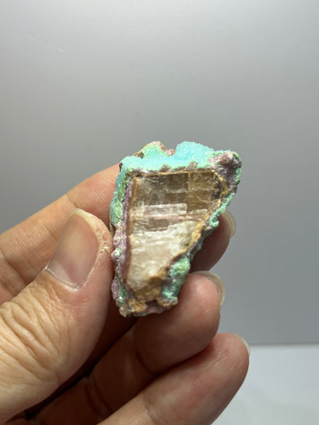 Druzy Chrysocolla With Cobaltoan Calcite Raw Crystals 24g