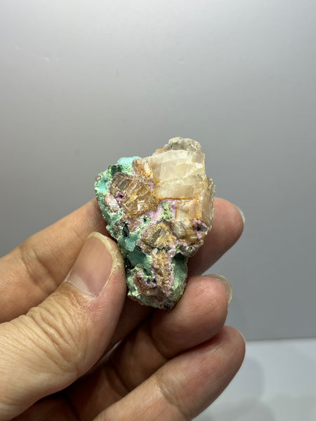 Druzy Chrysocolla With Cobaltoan Calcite Raw Crystals 24g