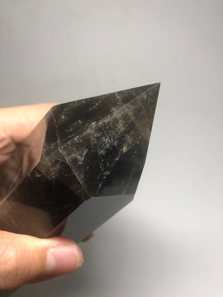 Black Smoky Quartz Crystals Point 1002g