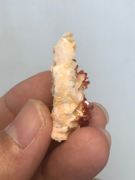 Vanadinite on Barite Raw Crystals 10g
