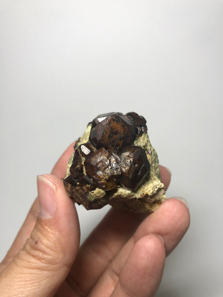 Dark Brown Cubic Garnet Raw Crystals 112g