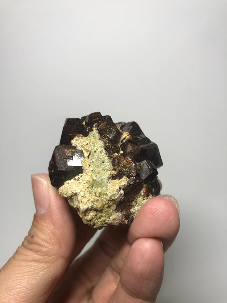 Dark Brown Cubic Garnet Raw Crystals 112g