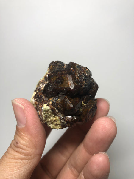 Dark Brown Cubic Garnet Raw Crystals 112g