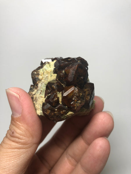 Dark Brown Cubic Garnet Raw Crystals 112g