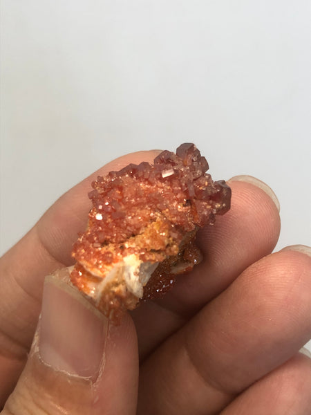 Vanadinite on Barite Raw Crystals 11g