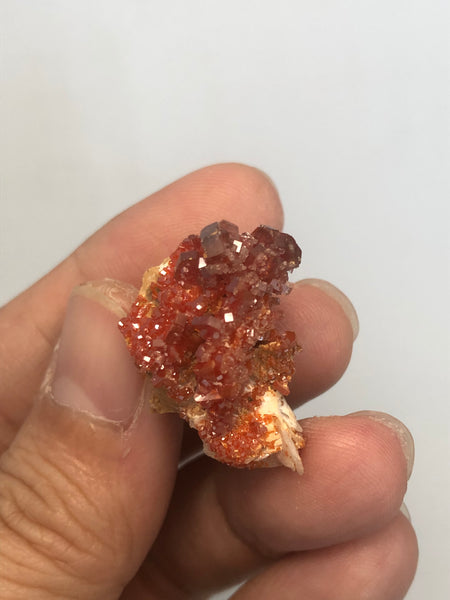 Vanadinite on Barite Raw Crystals 11g