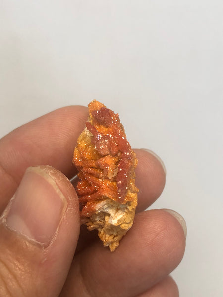 Vanadinite on Barite Raw Crystals 11g