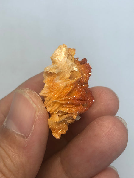 Vanadinite on Barite Raw Crystals 11g