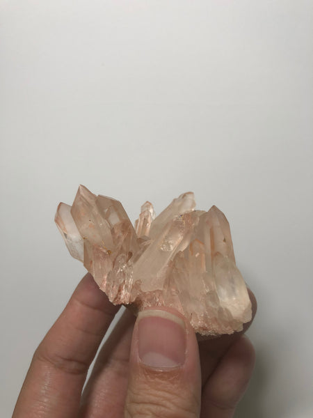 Pink Lithium Quartz Raw Crystals Cluster 120g