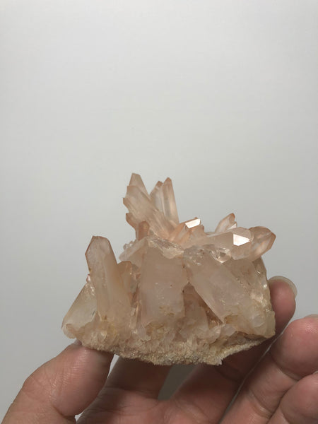 Pink Lithium Quartz Raw Crystals Cluster 120g