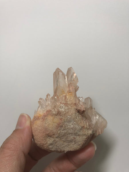 Pink Lithium Quartz Raw Crystals Cluster 120g