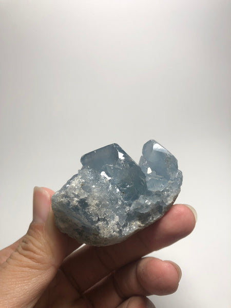 Blue Celestite Cluster Raw Crystals 122g
