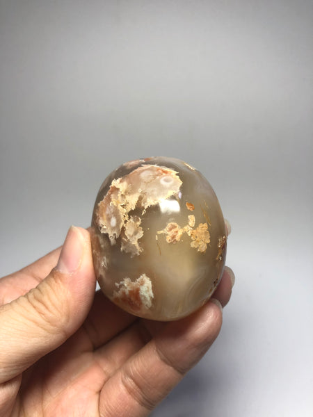 Flower Agate Palm Stones 123g