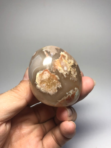 Flower Agate Palm Stones 123g