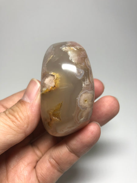 Flower Agate Palm Stones 130g