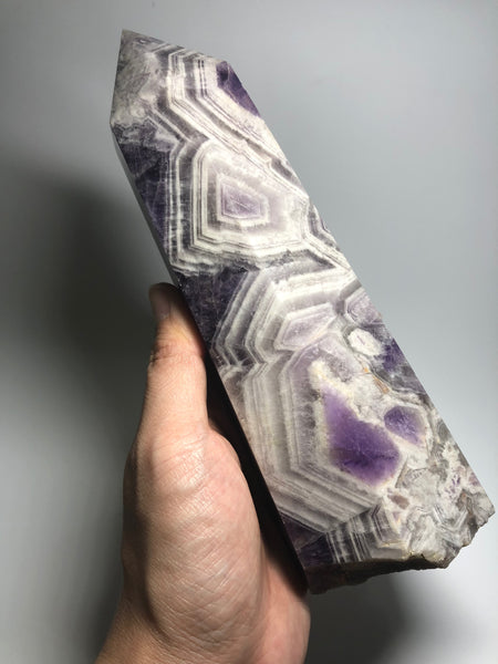 Chevron Amethyst Crystal Point 1340g