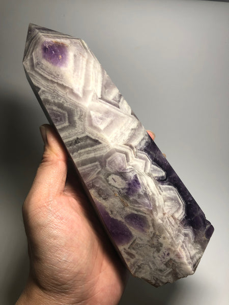 Chevron Amethyst Crystal Point 1340g