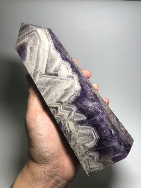 Chevron Amethyst Crystal Point 1340g