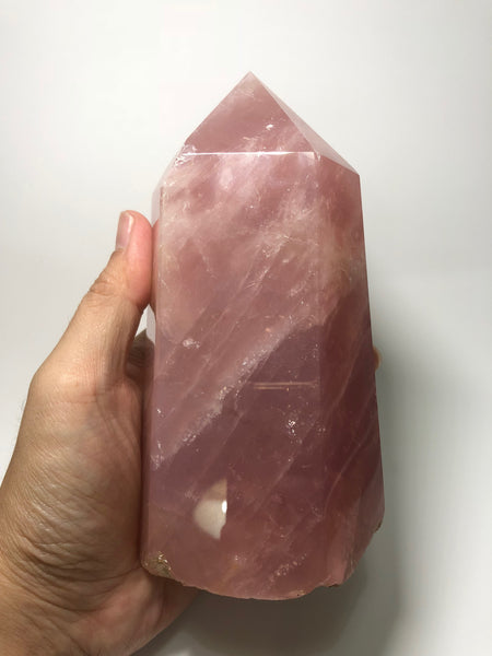 Rose Quartz Crystal Point 1348g