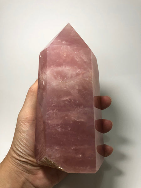 Rose Quartz Crystal Point 1348g