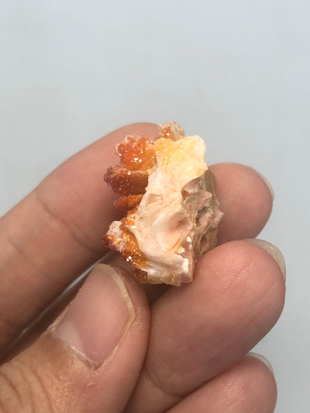 Vanadinite on Barite Raw Crystals 13g