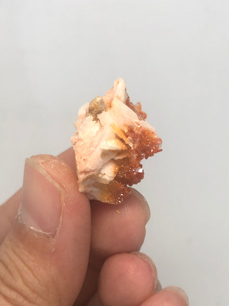 Vanadinite on Barite Raw Crystals 13g