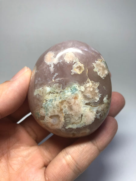 Flower Agate Palm Stones 148g