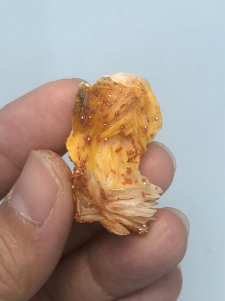 Vanadinite on Barite Raw Crystals 14g