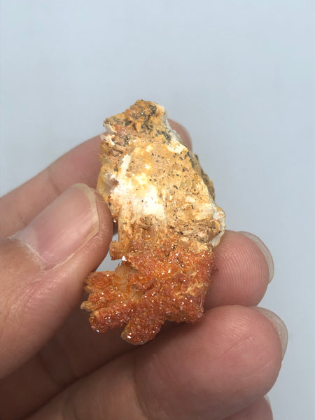 Vanadinite on Barite Raw Crystals 14g