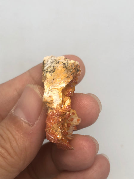 Vanadinite on Barite Raw Crystals 14g