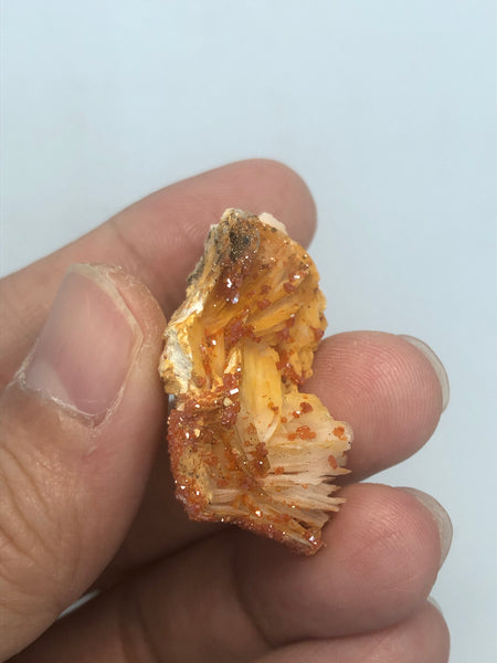 Vanadinite on Barite Raw Crystals 14g