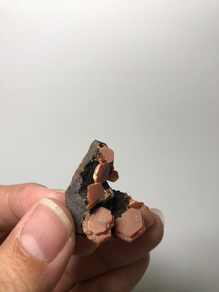 Red Vanadinite Crystal Cluster on Goethite 15g