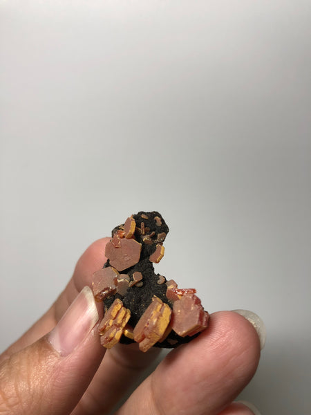 Red Vanadinite Crystal Cluster on Goethite 15g