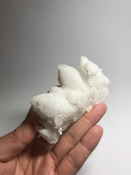 Druzy Snow White Quartz Raw Crystals 163g
