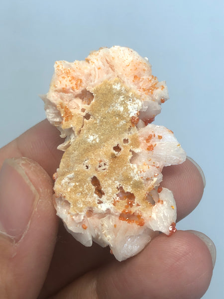 Vanadinite on Barite Raw Crystals 17g