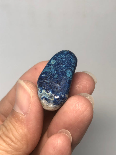 Shattuckite with Calcite Tumbled Stones 18g