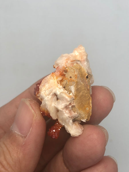 Vanadinite on Barite Raw Crystals 18g