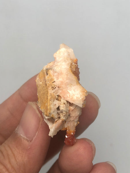 Vanadinite on Barite Raw Crystals 18g