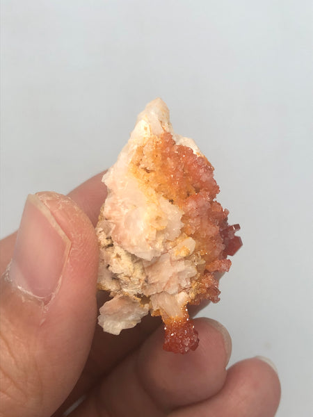 Vanadinite on Barite Raw Crystals 18g