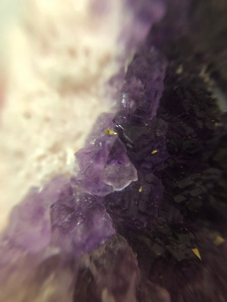 Purple Flourite On Pink Mangano Calcite With Pyrite 194g