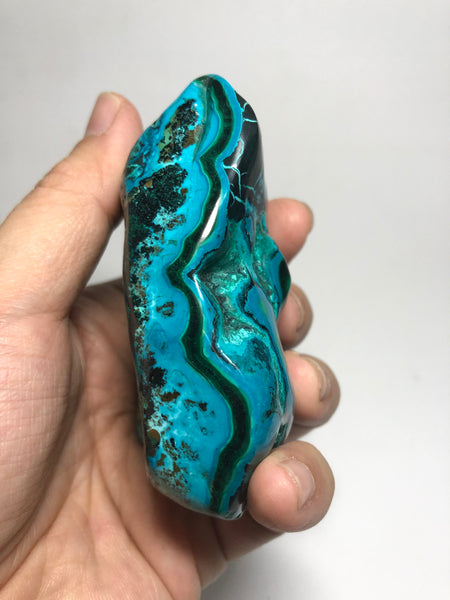 Chrysocolla Malachite with Heterogenite Raw Crystals 208g