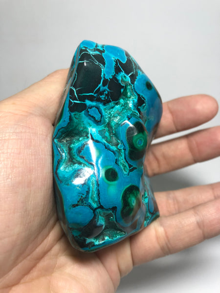 Chrysocolla Malachite with Heterogenite Raw Crystals 208g