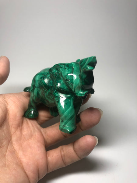 Malachite Elephant 215g