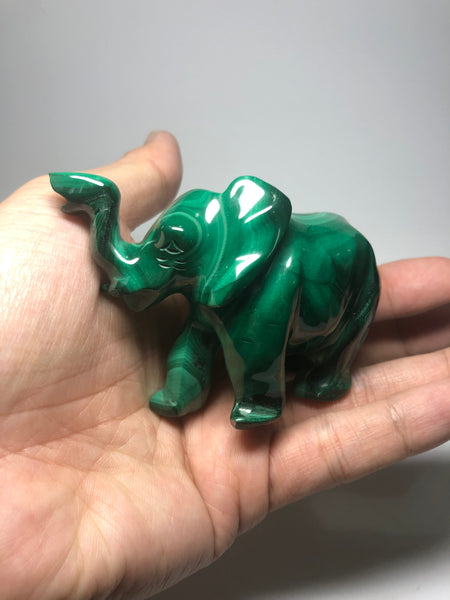 Malachite Elephant 215g