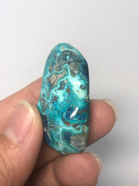 Shattuckite with Chrysocolla Tumbled Stones 21g