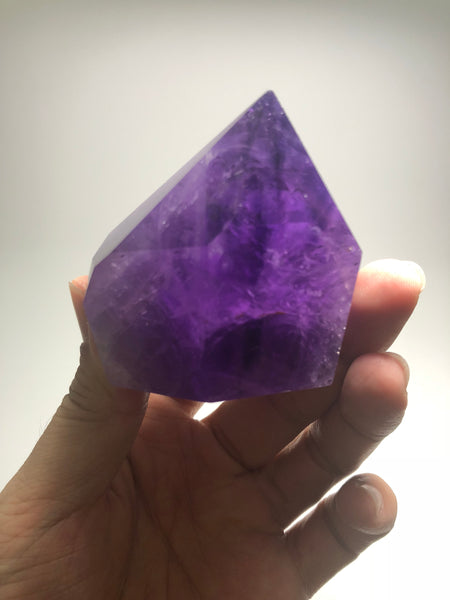 Polished Amethyst Crystals Point 226g
