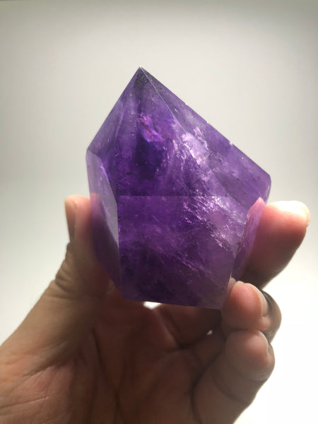 Polished Amethyst Crystals Point 226g