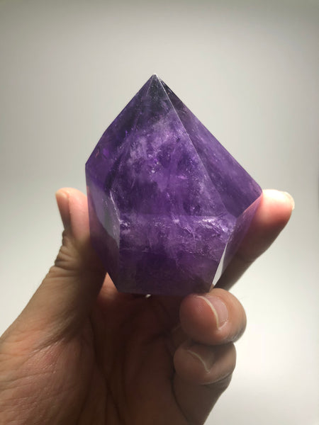 Polished Amethyst Crystals Point 226g